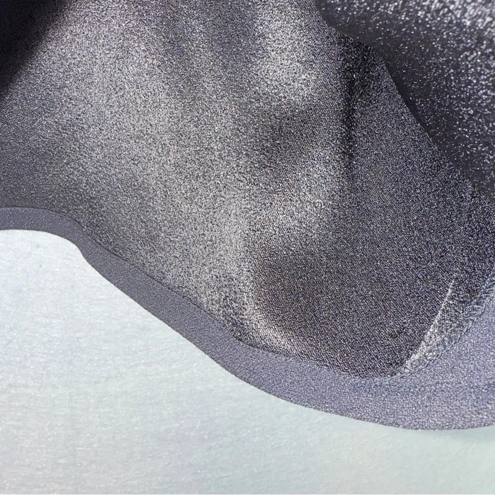 Yves Saint Laurent Rive Gauche Vintage women Crepe silk blend blouse black top M - Picture 6 of 7